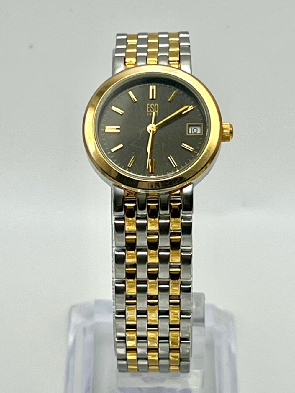 ESQ by Movado Ladies Watch Telos Two tone Grey Silver Gold tones working